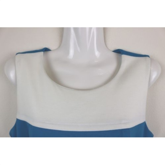 Laundry by Design Blue White Teal Dress - Picture 4 of 6